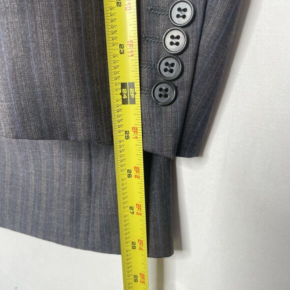 Coppley Men’s100% Wool Blazer 44W Gray Pinstripe Old Money Preppy Classic Canada - Picture 4 of 8